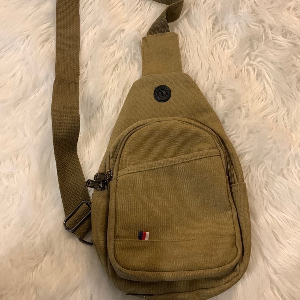 Westend men's canvas sling bag crossbody with adjustable strap (crossposted)